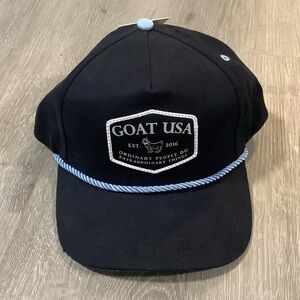 Goat USA one black coastline rope hat NWT